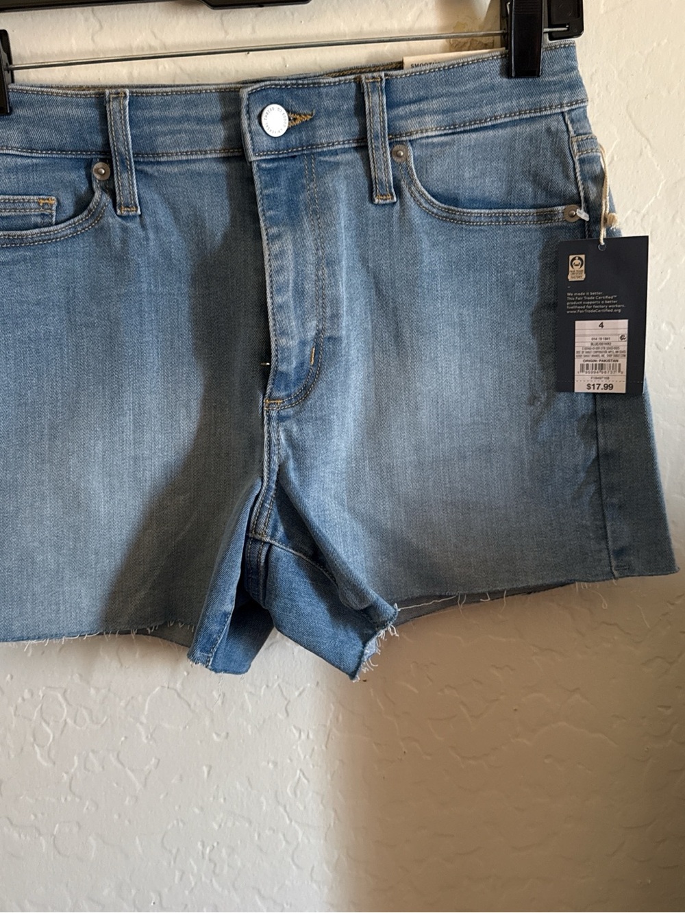 Universal Thread Light Blue Denim Shorts with Contrast Stitching